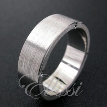 "Manu" Diamond set matte finish wedding ring.