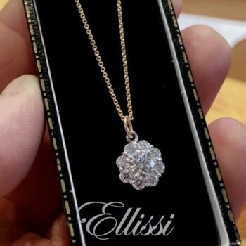 Cluster style diamond pendant